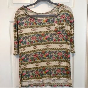 NWOT Free People We The Free Colorful T-Shirt